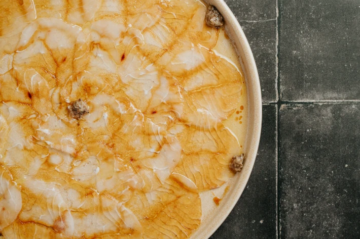 Carpaccio de pescado blanco con trufa y soja