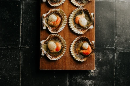 Zamburiñas a la plancha con un toque de cilantro